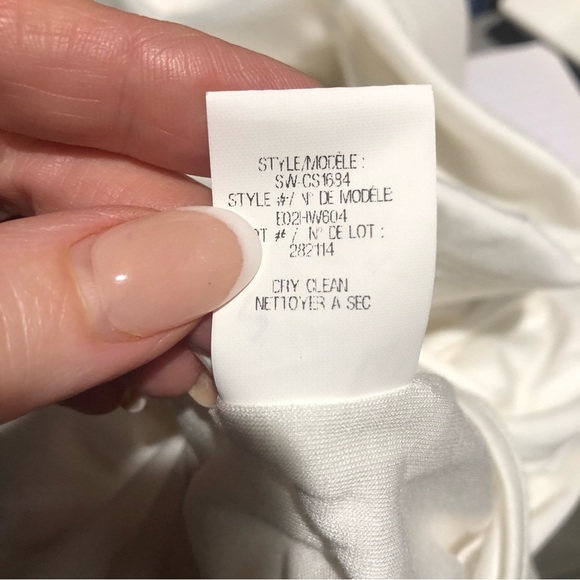 Helmet Lang white stretch midi skirt bodycon fully lined size M - Picture 7 of 7